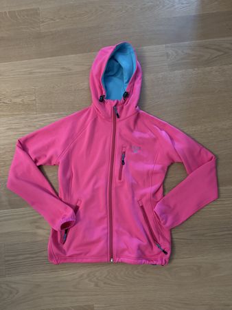 Pinke Pullover mit Kapuze, ideal für Ski