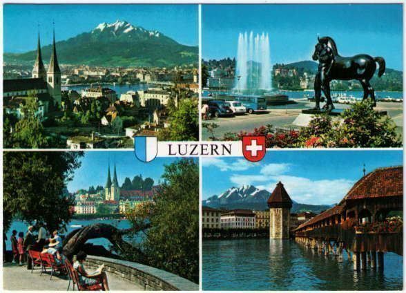 Cartoline postali: Luzern - 4 Bild AK – Usato da Binningen venduto da Mountainrider