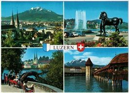 Luzern - 4 Bild AK