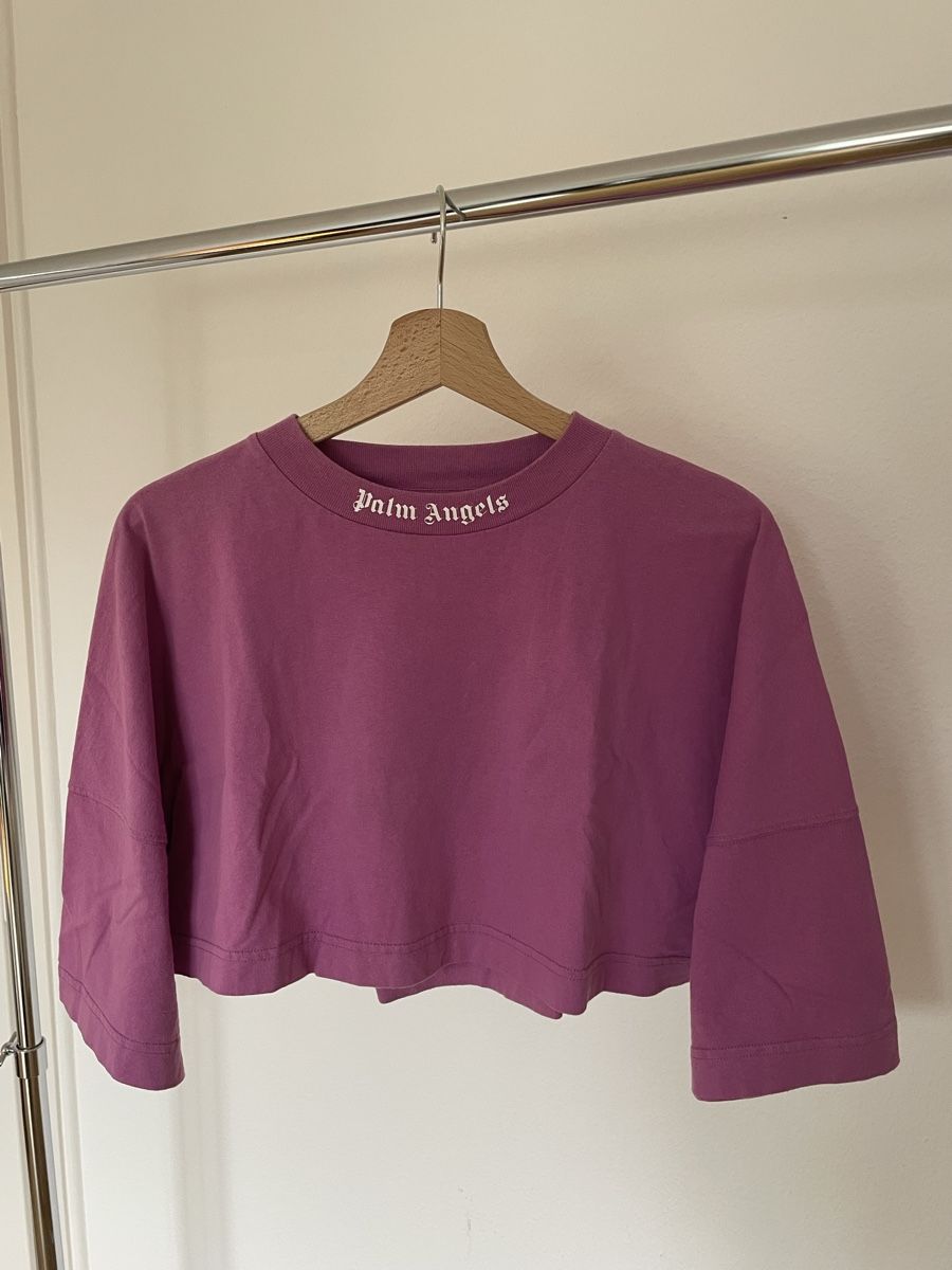 Palm Angels T-shirt: Palm Angels Crop Top, Lila – Usato da Olten venduto da mic_b5c2 1