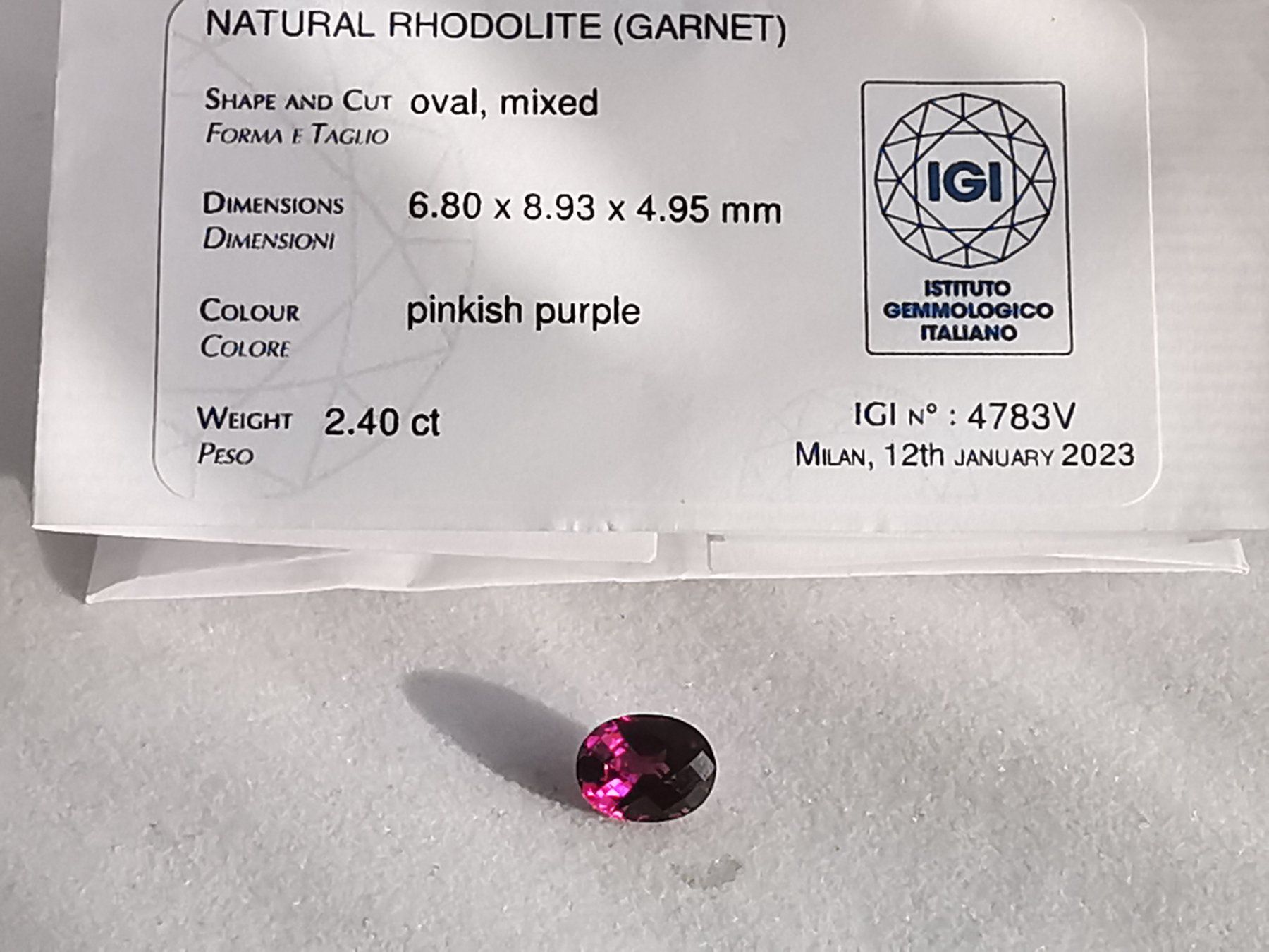 Pietre preziose: Rodolite poket IGI – Nuovo (secondo la descrizione) da Brissago venduto da Kri_2k8j 3