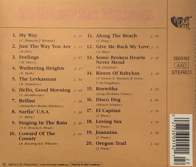 CDs: 20 Golden Sax Melodies – D'occasion à Grüningen par azulgris 1