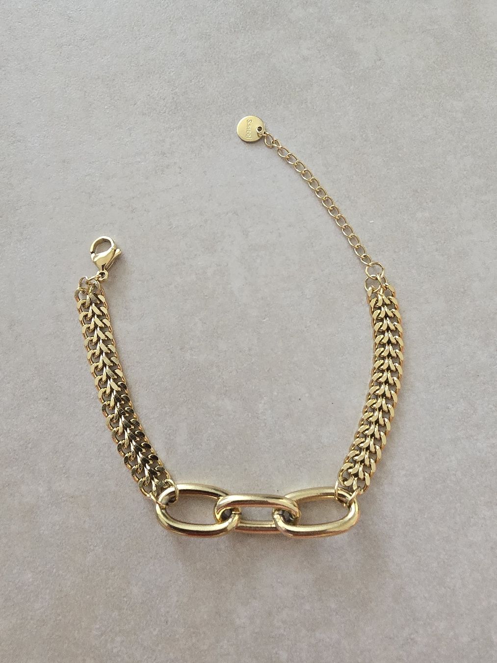 Bracelets: Goldiges Edelstahl Armband – Neuf avec emballage d'origine à Rickenbach b. Wil par Kth_v8