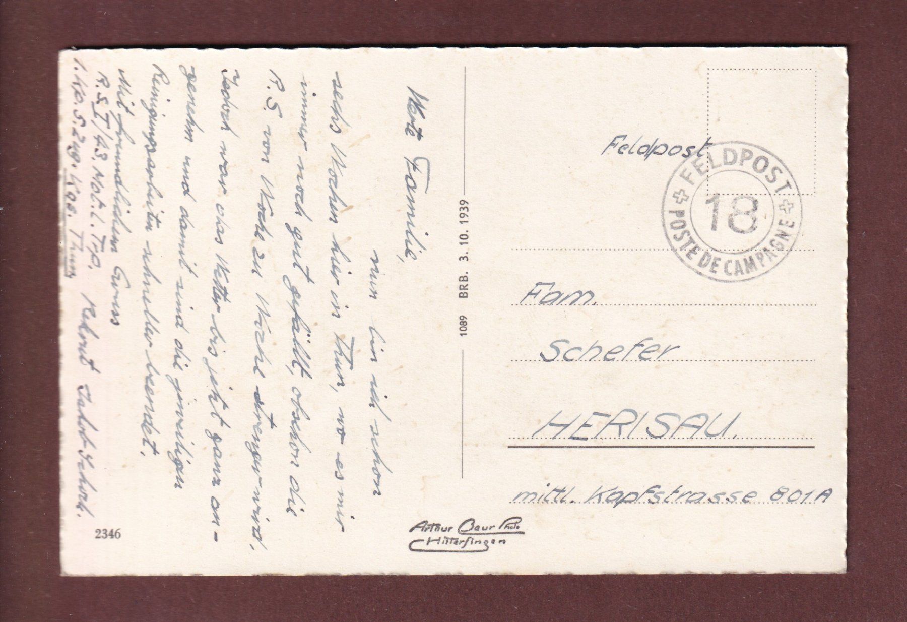 Cartoline postali: THUN - Dufour-Kaserne - Feldpost – Usato da Pully venduto da nicecards-shop 1