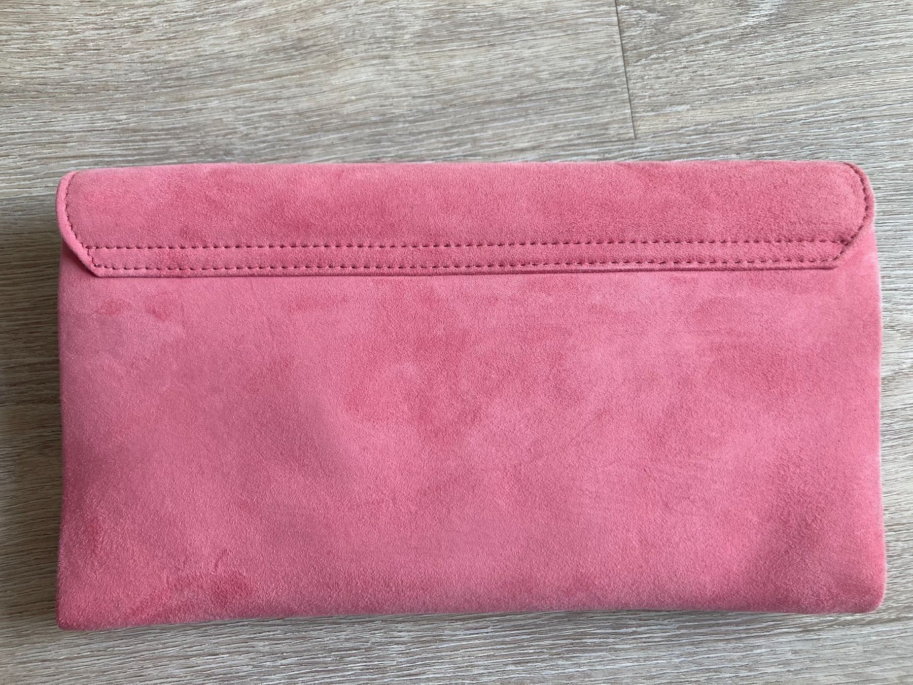 Taschen für Damen: Neue Veloursleder Clutch pink – Neu und originalverpackt aus Wohlen AG von SZS30 3