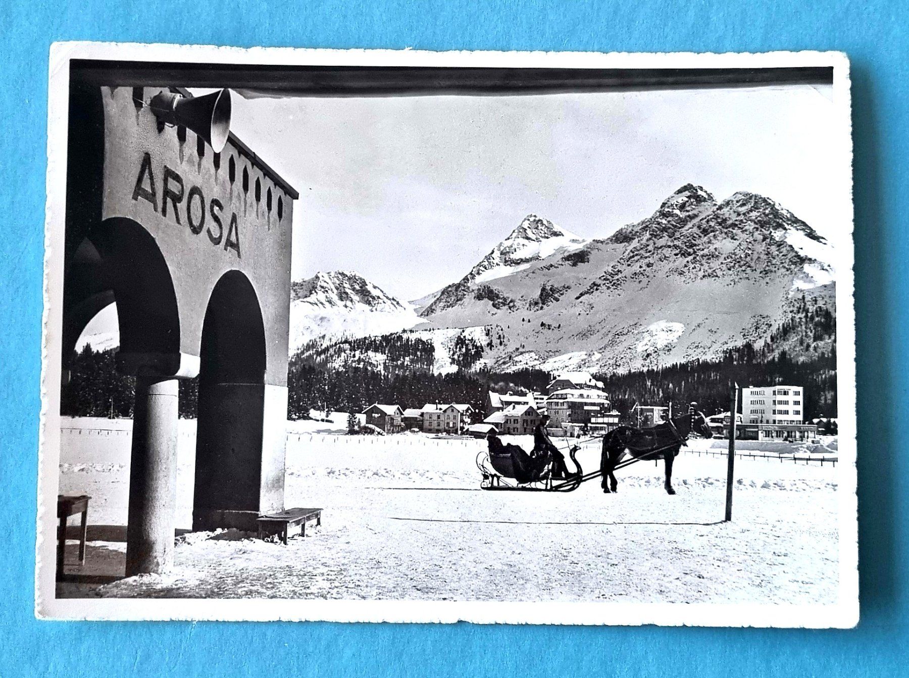 Ansichtskarten: Arosa - Bahnhof Obersee - 1957 – Gebraucht aus Rothrist von RROENK