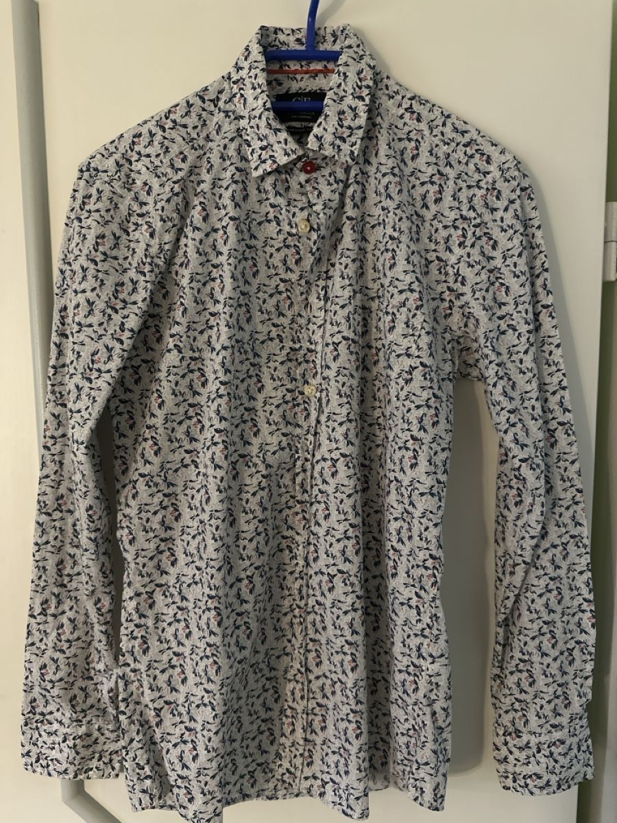Camicie: Herren Hemd Commander mit Blumenmuster weiss – Nuovo (secondo la descrizione) da Baltschieder venduto da YmroBe
