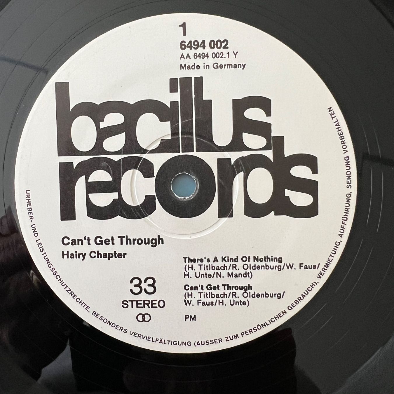 Dischi in vinile: Hairy Chapter - Can't Get Through / 1. D-Press. 1971 - TOP – Usato da Gais venduto da soundcave57 3