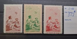 PJ Vorläufer I-III mit Falz, Befund Marchand, K 557.-