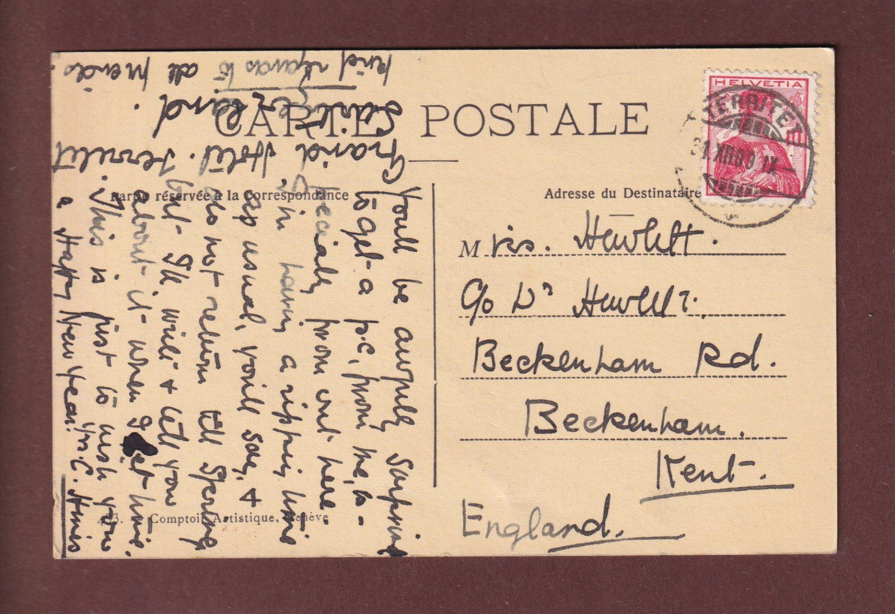 Ansichtskarten: Château de CHILLON - Cygnes - 1909 – Gebraucht aus Pully von nicecards 1