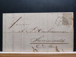 Alter Brief , "2 Franco" CH, 1874, Rohrschach nach Sumiswald