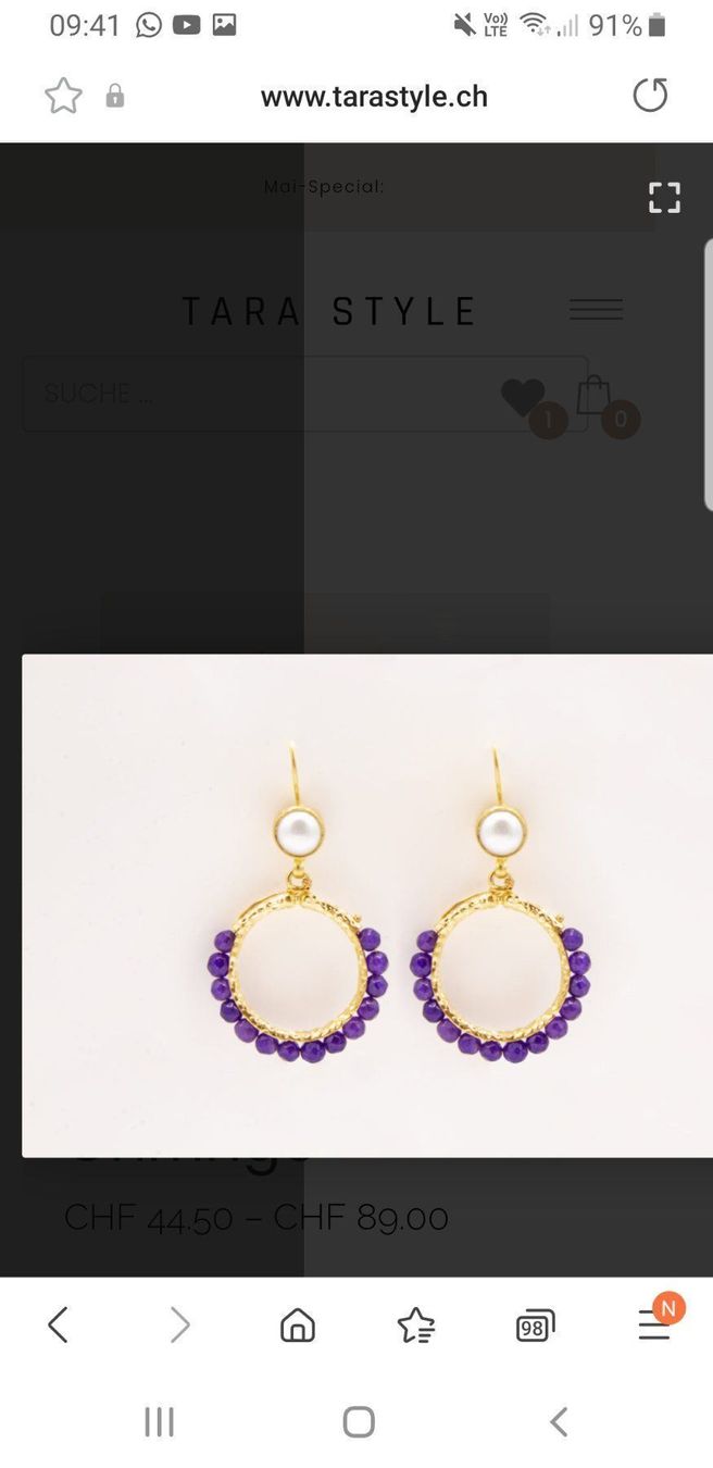 Orecchini pendenti & Orecchini a lobo: NEU: Sola Ohrringe Tara Style – Nuovo (secondo la descrizione) da Eschenbach SG venduto da SanFranciscoCalifornia 2