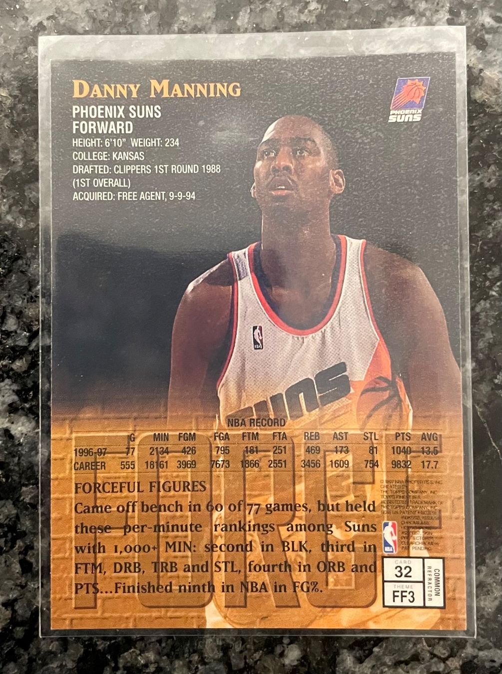 Nba Carte collezionabili: NBA Danny Manning Topps Finest 97/98 Refractor Card – Nuovo (secondo la descrizione) da Muttenz venduto da joba23 1