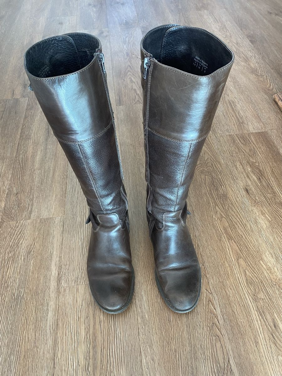 Aldo Scarpe da donna: Bottes Aldo en cuir marron – Usato da Bern venduto da fan_5r5l 1