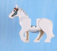 LEGO Horse, Movable Legs with Black Eyes White Pupils and Bl