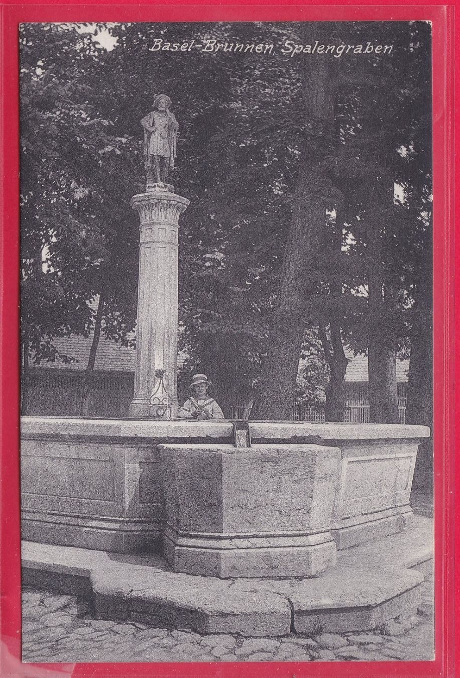 Ansichtskarten: BASEL-BRUNNEN, SPALENGRABEN – Gebraucht aus Oberrieden von Gebirgsstelze