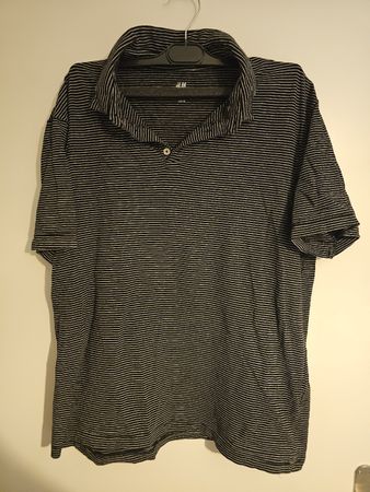 H&M Herren Polo Shirt, gestreift, Grösse XL