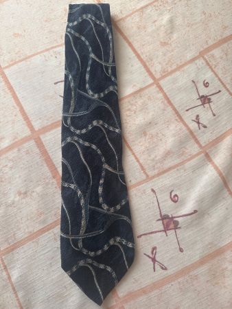 Krawatte Giorgio Armani dunkelblau gemustert gebraucht