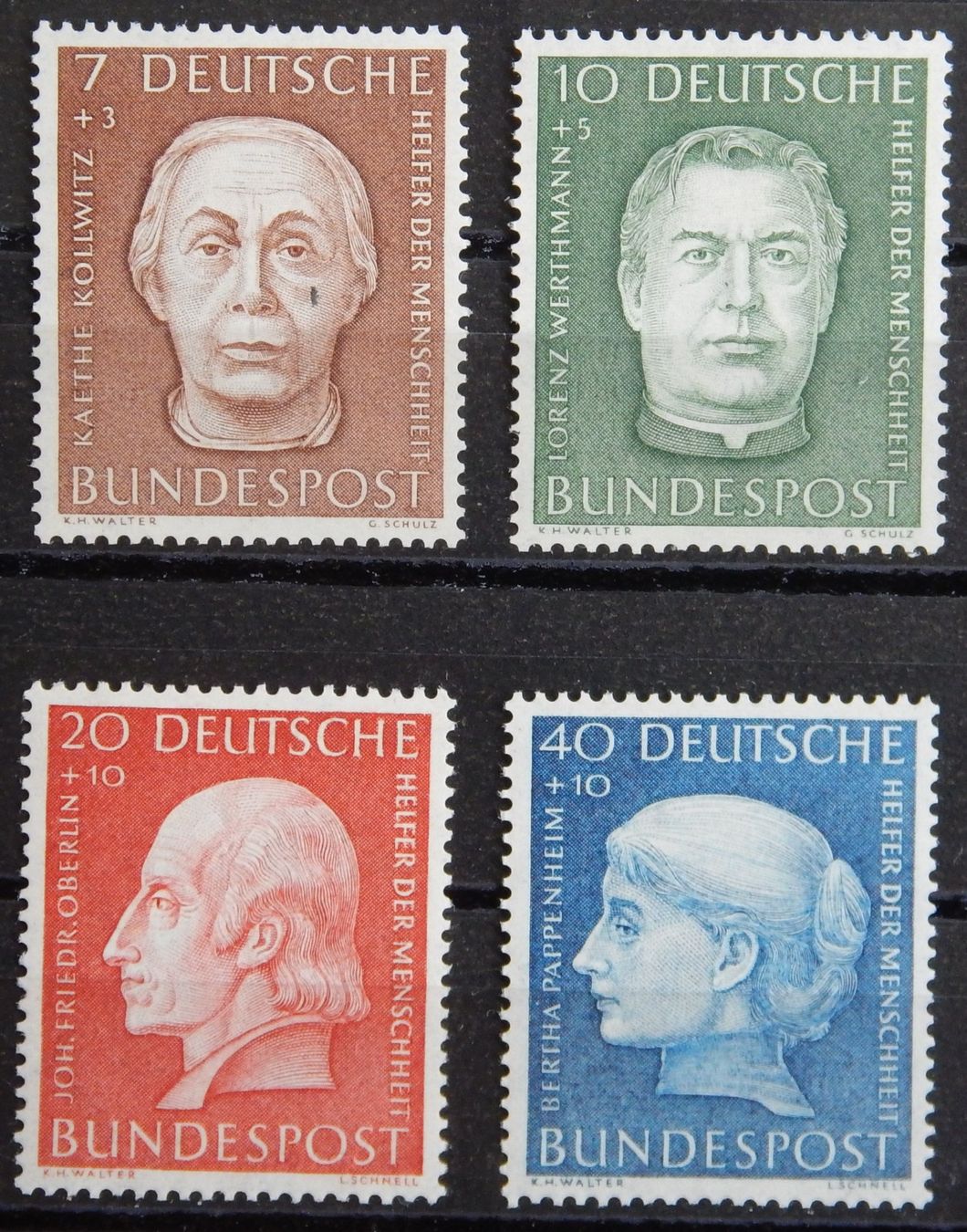Tutti i francobolli: BRD Kat. 200-203 ** 1954 Kat. 55 Euro – Usato da Zürich venduto da Muehlekauf