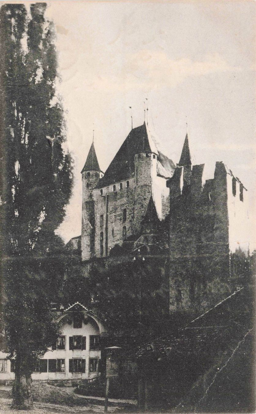 Cartoline postali: Thun Schloss leichte Falte in der Mitte – Usato da Biasca venduto da Blenio71