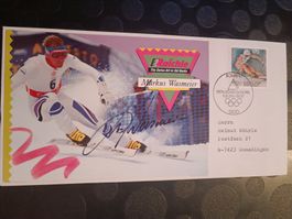 Markus Wasmeier - handsignierte Karte mit Sonderstempel FDC