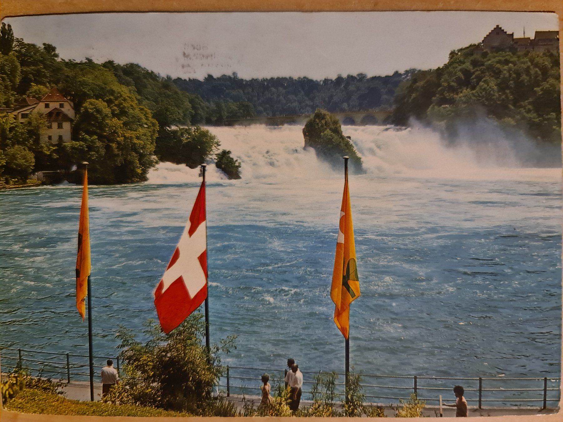 Ansichtskarten: Ansichtskarte Rheinfall 1970 – Gebraucht aus Dintikon von Vexi
