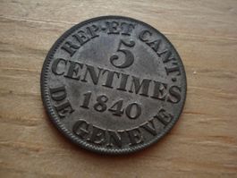 (N5) Genève 5 Centimes 1840
