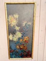 Ölgemälde Blumenstrauss Chrysanthemen gold Rahmen gebraucht