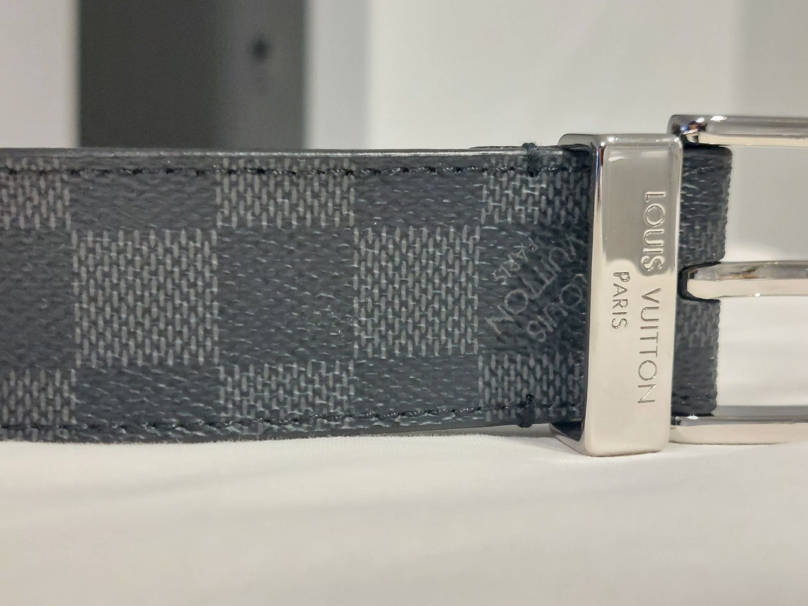 Louis Vuitton Cinture: Original Louis Vuitton Damier men's belt – Usato da Bellinzona venduto da ita_8x8s 1