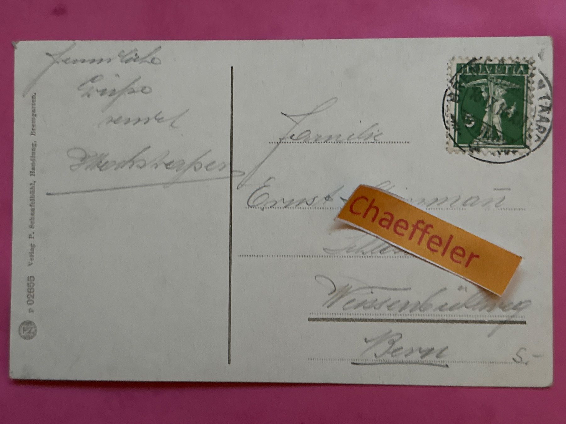Cartes postales: 1916 Bremgarten – D'occasion à Zürich par Chaeffeler 1