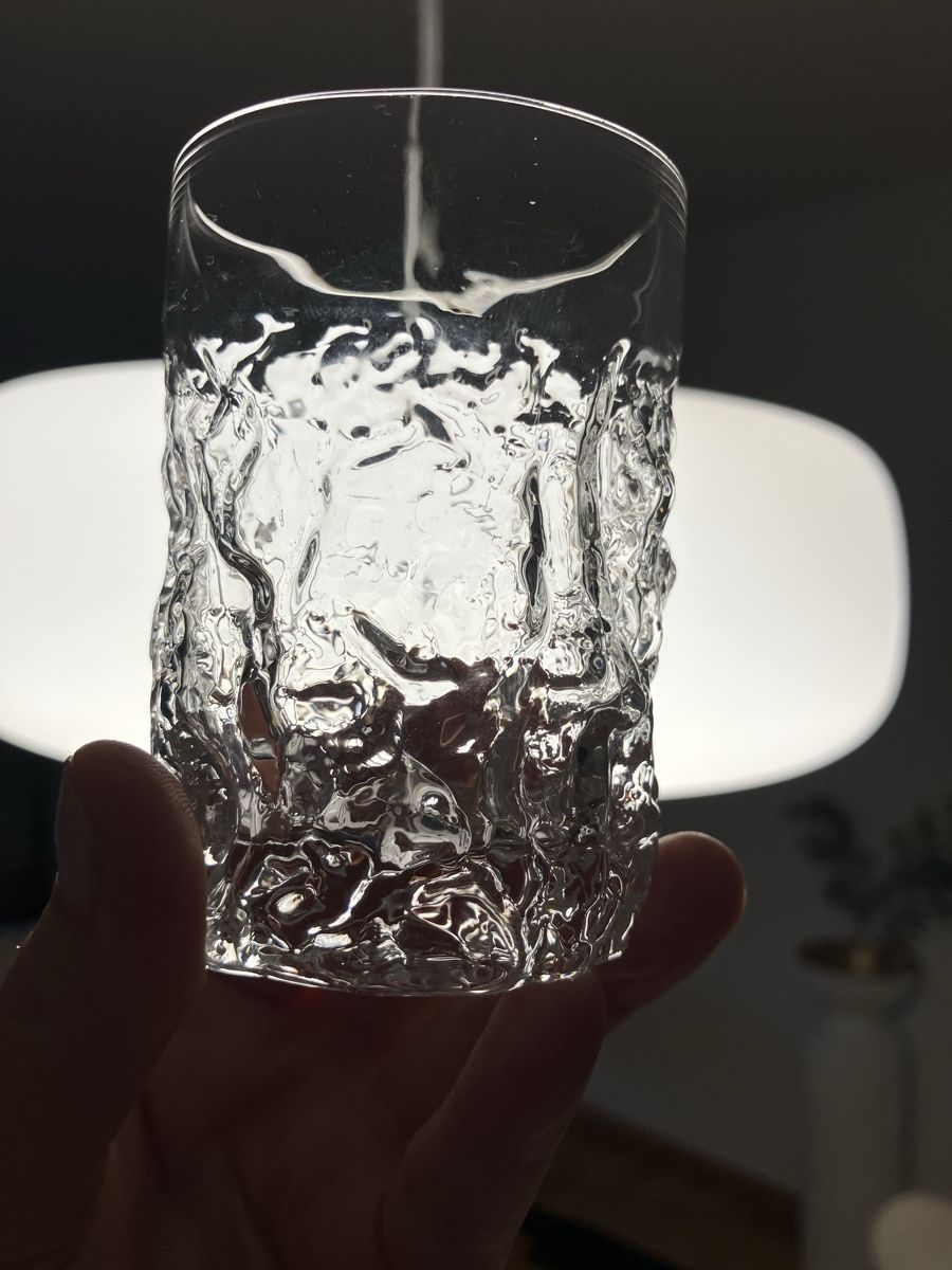 Bicchieri: 2 Eisgläser Barkoptik, 70er, 8cm, evt Goebel Charlottenhütte – Usato da Stäfa venduto da ummroxana