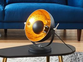 Leuchte Metall MOVIE edle Tisch Lampe für Wohnzimmer ....