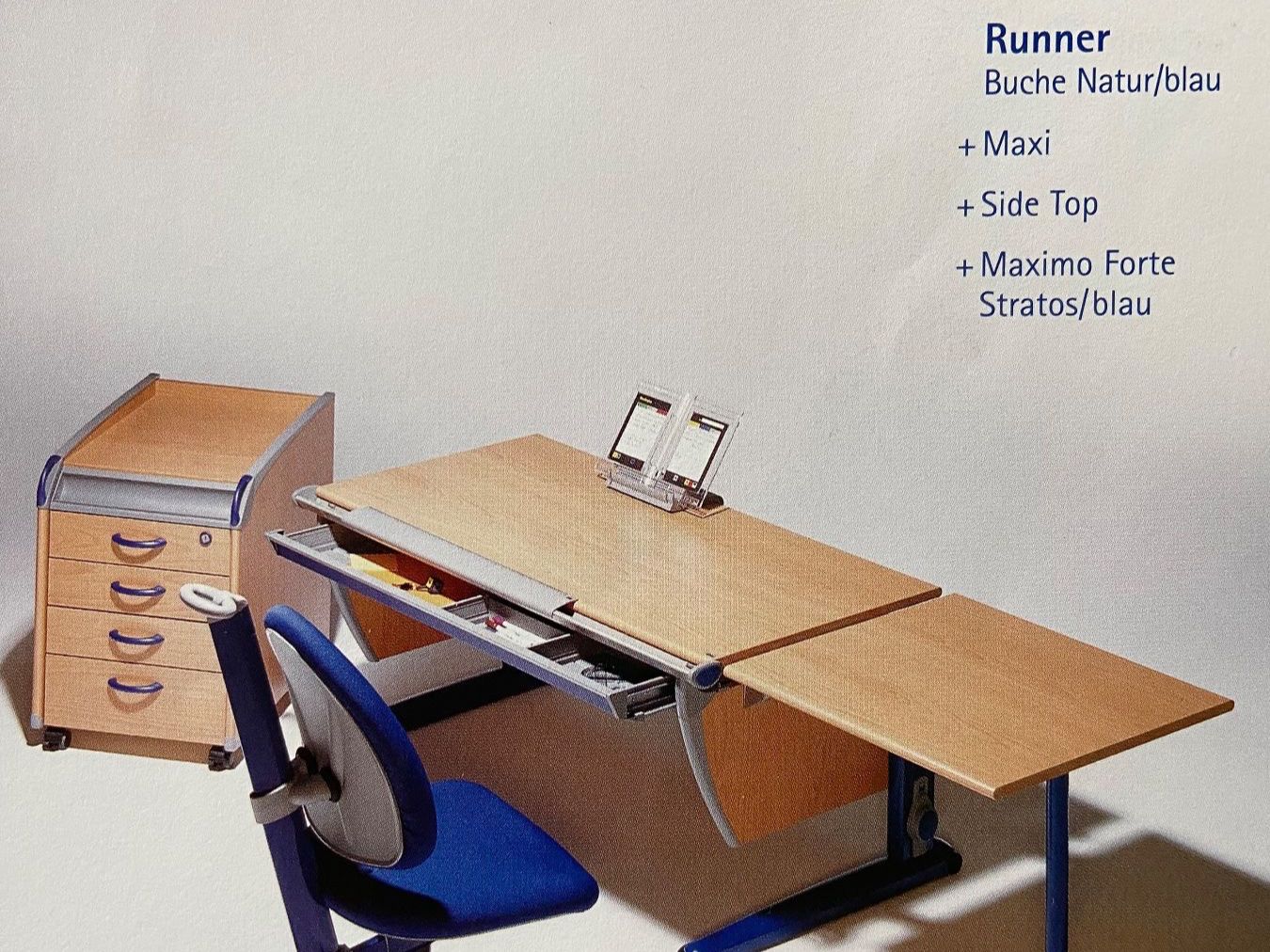 Moll Schreibtische: MOLL  Schreibtisch RUNNER COMPACT, Side Top, Rollcontainer – Gebraucht aus Wohlen AG von