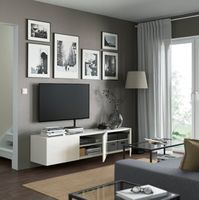 TV-Sideboard in weiss Hochglanz 180cm breit Kommode / Regal
