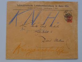 1914: Ganzsache der LANDI BERN, +Vermerk: KRIEGSNOTHILFE !
