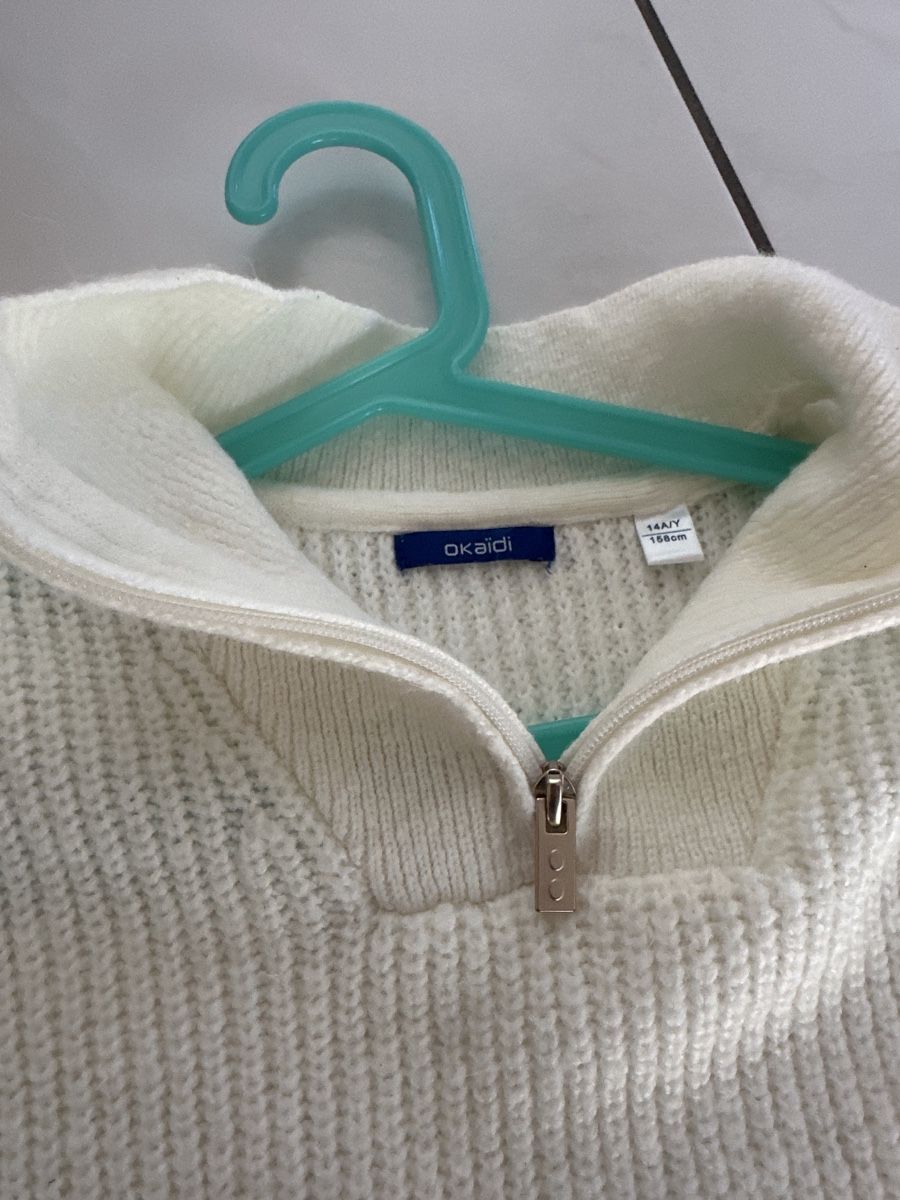 Okaidi Pullover & Sweatshirts: Okaidi Strickpullover crème Gr. 158 – Gebraucht aus Wileroltigen von torro11 1