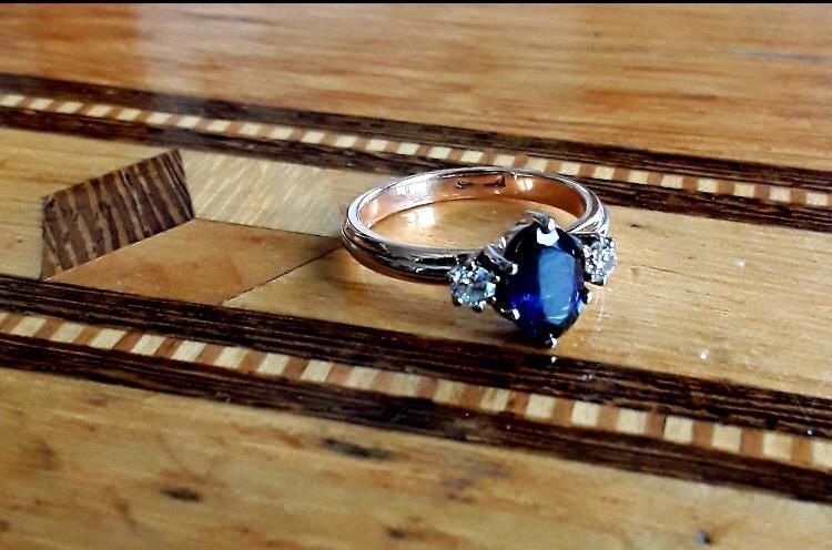 Anelli: Tricolor  Saphir-Brilliantring – Usato da Muri AG venduto da an_land 1