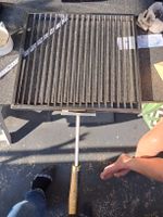 Praktischer Grillrost mit Griff - ideal für den Sommer!Chrom