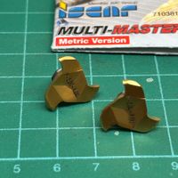 6 Stück ISCAR MM GRIT 18P-2.00-1.00 528 (IC528) Wendeplatten