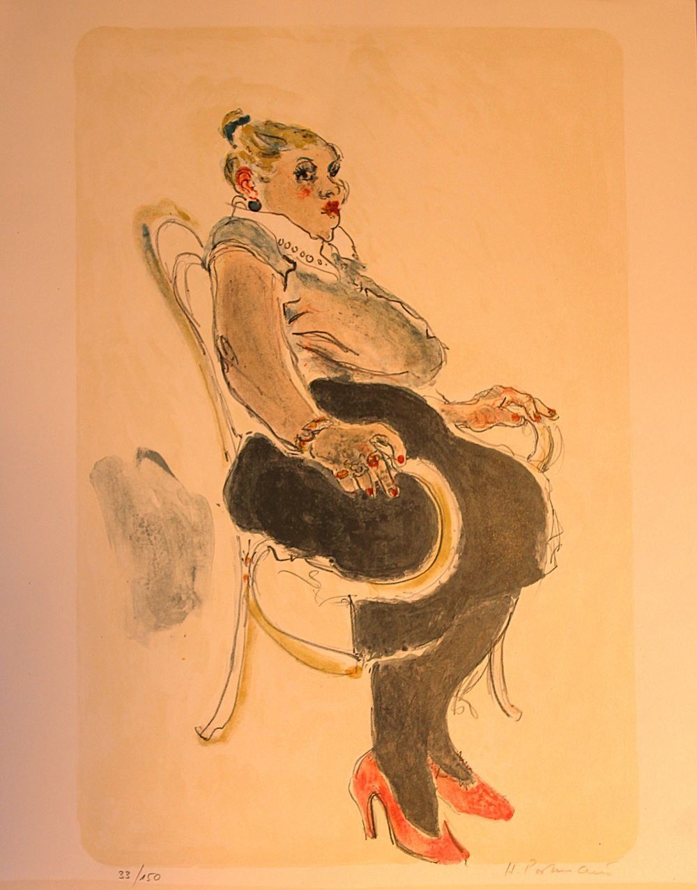Grafica & Litografie: Hannes Portmann. Lithographie 33/150. – Usato da Trun venduto da artantic