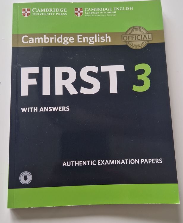 Cambridge English First 3 - Mit Lösungen (Gebraucht) in Immensee für ...