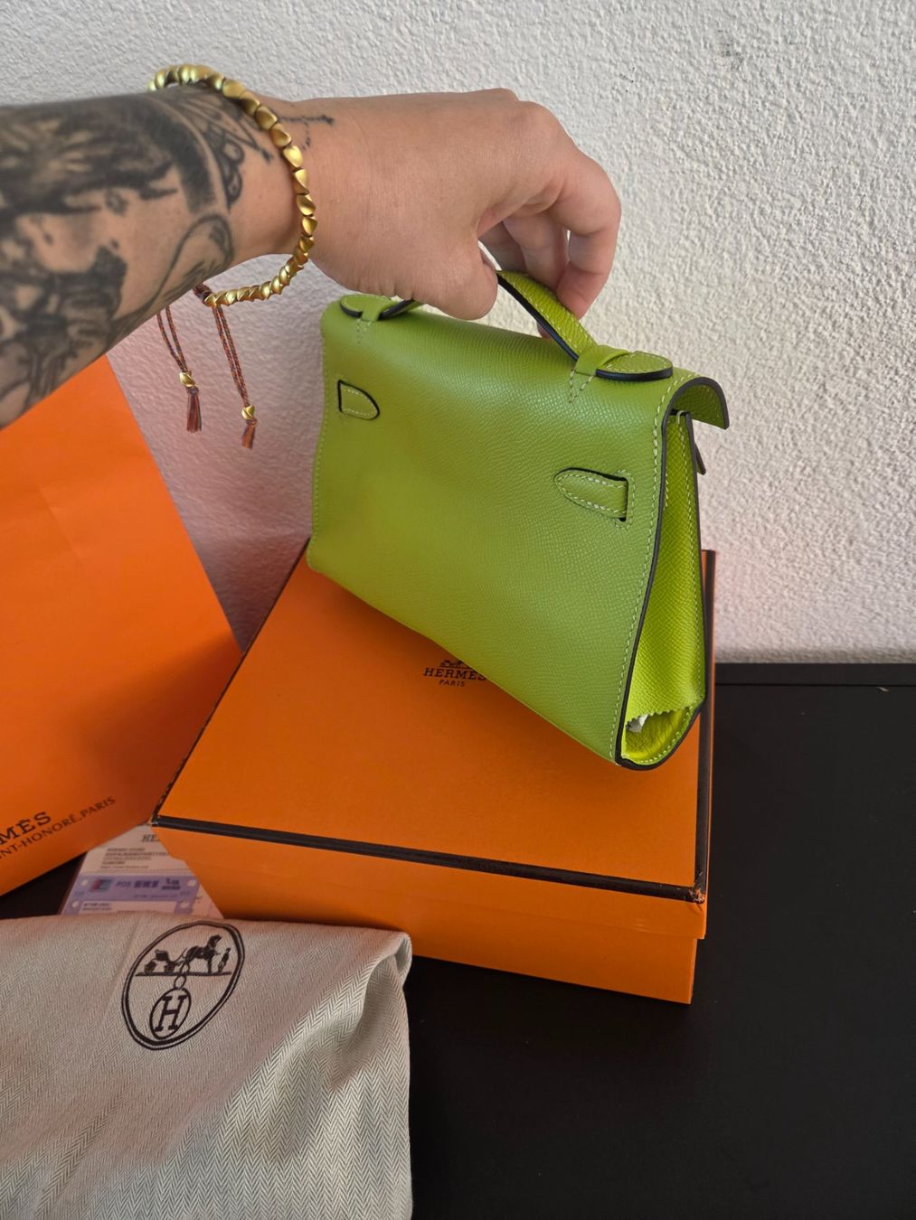 Hermès Borse da donna: Hermès Kelly Mini Grün – Usato da Fahrwangen venduto da esmee648 2