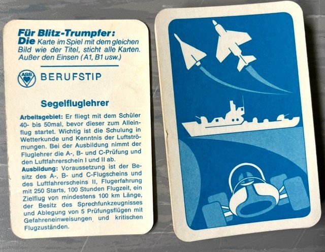 Giochi: Quartett Segelflugzeuge Nr. 3229 – Usato da Zürich venduto da gigimai67 6