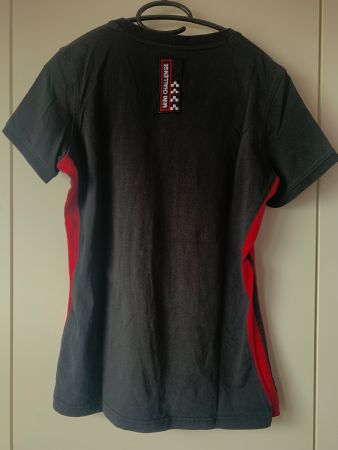 Polo / T-shirt noir et rouge Mini Challenge L col V