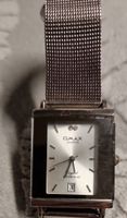 Armbanduhr Omax Quarz rechteckig Farbe  silber