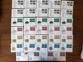 FDC 12.9.1968, 10xSatz, je 5x4er Bl.++++