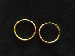 Creolen Gold Ohrringe 585 Gold 14ct Goldohrringe 14 Karat