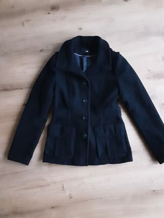 Schwarze Winterjacke von H&M, Grösse 36
