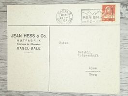 TR20 Enveloppe + Timbre Suisse 1934