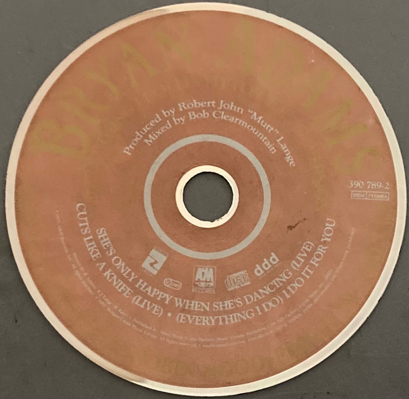CD: BRYAN ADAMS - (EVERYTHING I DO) I DO IT FOR YOU – Usato da Poliez-Pittet venduto da Newtown-Records 1